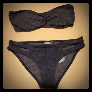 Brand New L*Space denim bikini bandeau